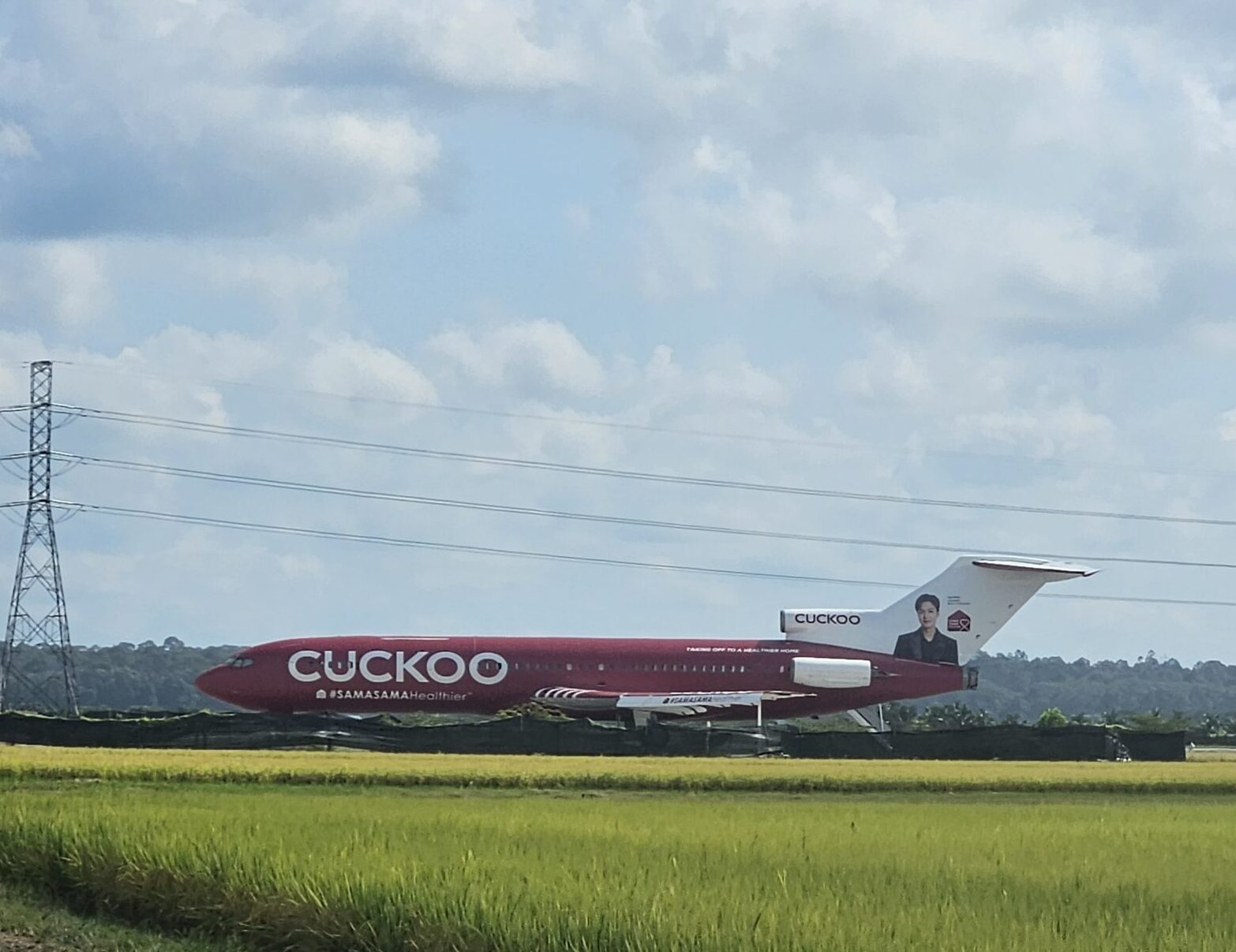 Terminal Sekinchan Boeing 727 aircraft close-up Sekinchan Selangor
